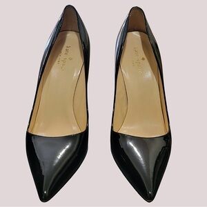 Kate Spade Vero Cuoio Glossy Black Heels